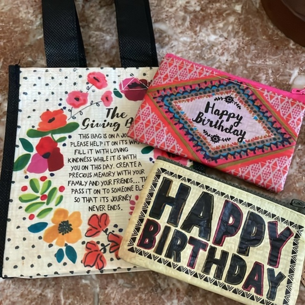 Happy Birthday Gift Card Pouches and Giving Bag